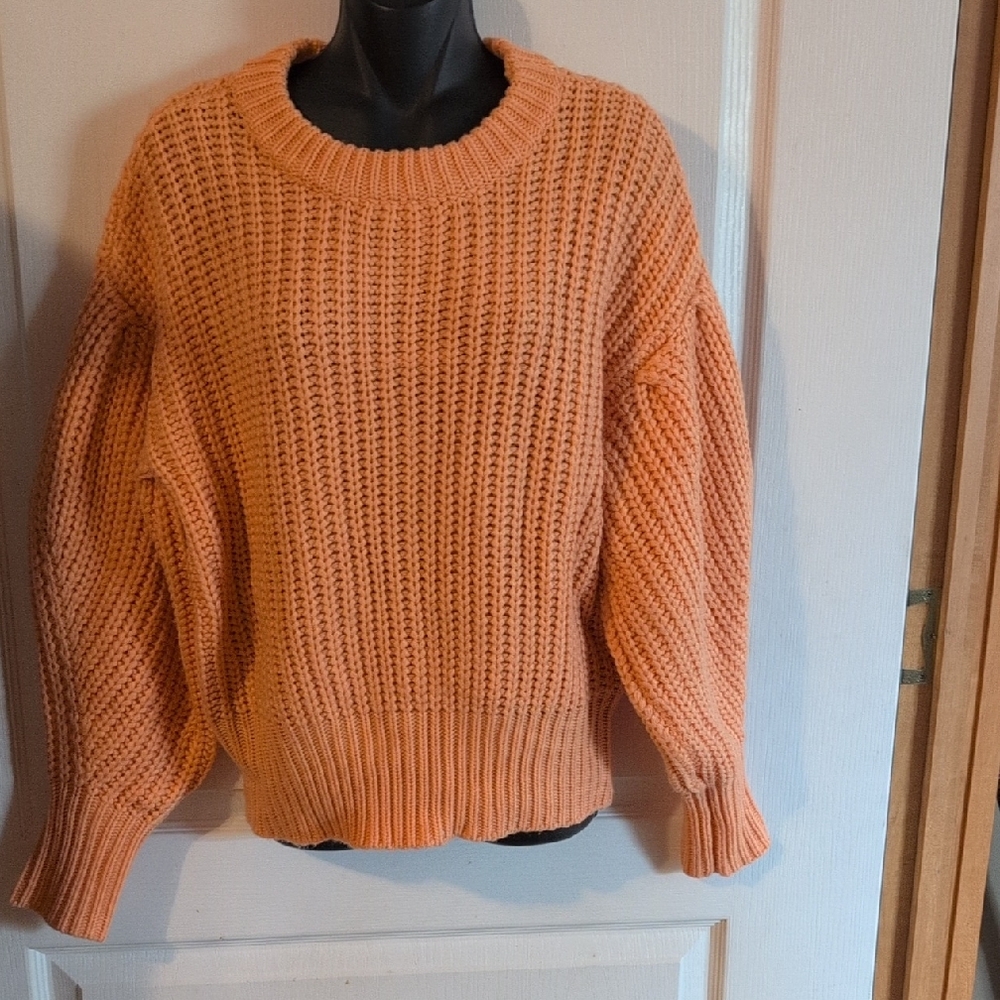 Cozy Orange Knit Sweater